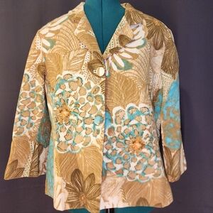 Chico's Multicolor Floral Blazer